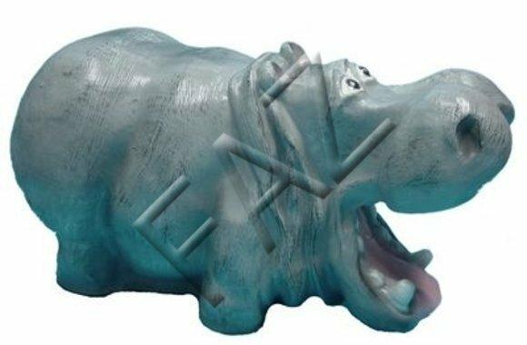 Design Hippo Figur Statue Skulptur Figuren Skulpturen Garten Decoration