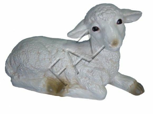 Design Schaf liegend Figur Garten Statue Skulptur Figuren Skulpturen
