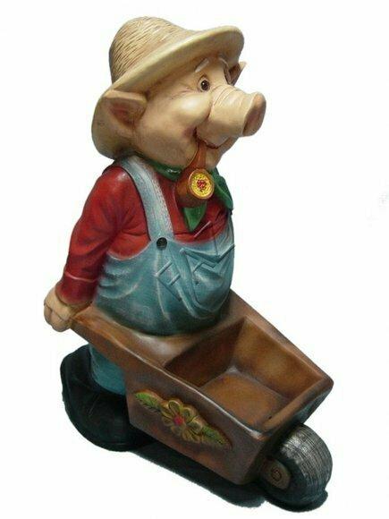 Design Schwein Figur Garten Statue Skulptur Figuren Skulpturen Dekoration