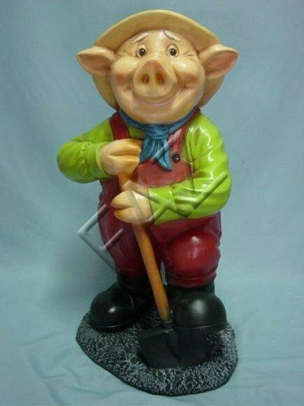 Design Schwein Figur Garten Statue Skulptur Figuren Skulpturen Dekoration