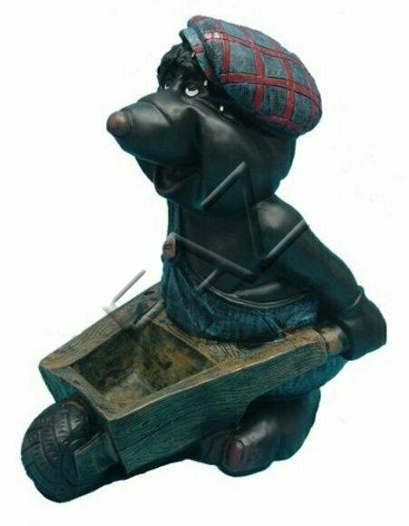 Vase Statue Maulwurf Blumenvase Vase Garten Blumentopf Dekoration Deko