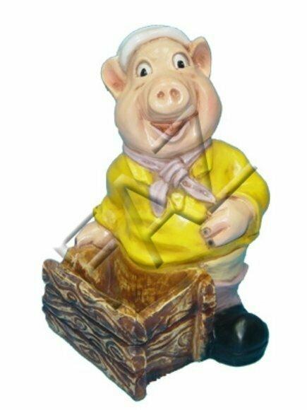 Design Schwein Figur Garten Statue Skulptur Figuren Skulpturen Dekoration