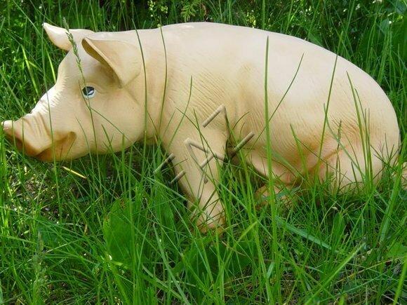 Design Schwein Figur Garten Statue Skulptur Figuren Skulpturen Dekoration