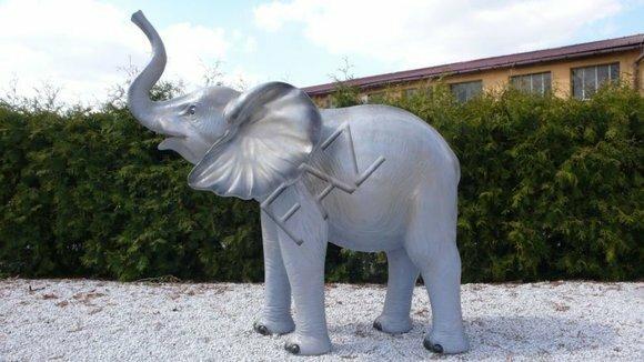 Design Elefant Mitel Figur Statue Skulptur Figuren Skulpturen Garten Zoo