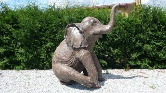 Design Elepfant sitzend-laminat Statue Skulptur Figuren Skulpturen Garten