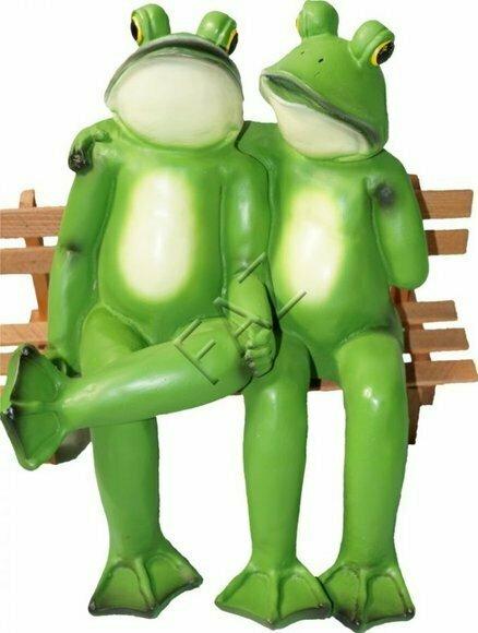 Design Frosch Figur Garten Statue Skulptur Figuren Skulpturen Dekoration