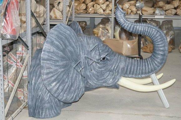 Kopf elefant Büste Figur Statue Skulptur Figuren Skulpturen Garten Wand