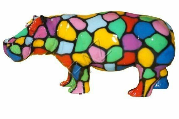 Design Nilpferd Figur Statue Skulptur Figuren Skulpturen Dekoration Deko