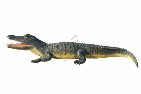 Design Krokodil Figur Statue Skulptur Figuren Skulpturen Garten Dekoration