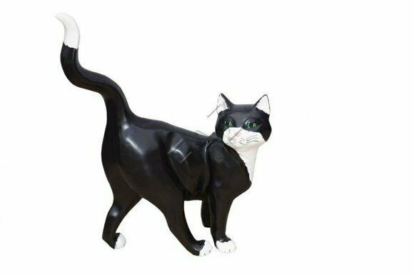 Design Katze Figur Garten Statue Skulptur Figuren Skulpturen Dekoration