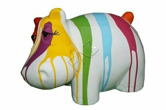 Garten Nilpferd Figur Statue Skulptur Figuren Skulpturen Dekoration Deko