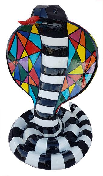 Designer Abstrakte Moderne Figur Schlange Kobra Deko Skulpturen Schlange