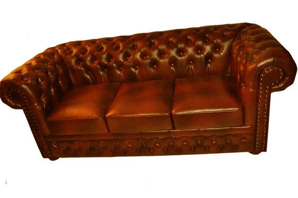 Chesterfield 3+2+1 Ledersofa Sofagarnitur Polster Couch Garnitur NAPOLI