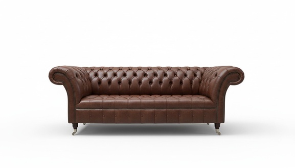 Chesterfield 3 Sitzer Couch Leder Sofa Polster Garnitur Antik Stil Garnitur Neu