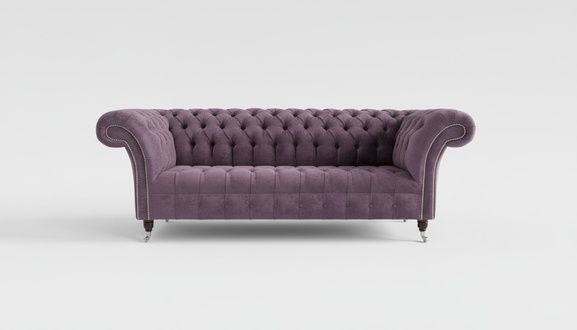 Chesterfield 3 Sitzer Couch Polster Sitz Textil Stoff Leder Couchen