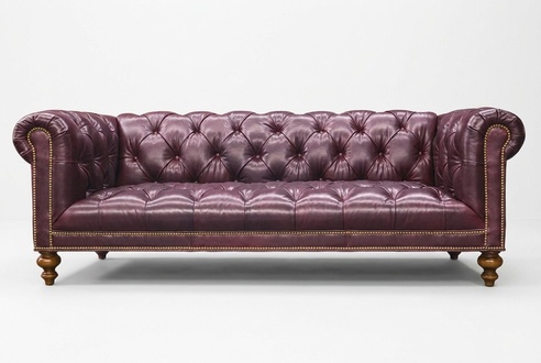 Chesterfield 3 Sitzer Sofa Ledersofa Couch Polster Sitz Garnitur 3er