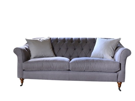 Chesterfield 3 Sitzer Sofa Stoffsofa Couch Polster Sitz Garnitur 3er
