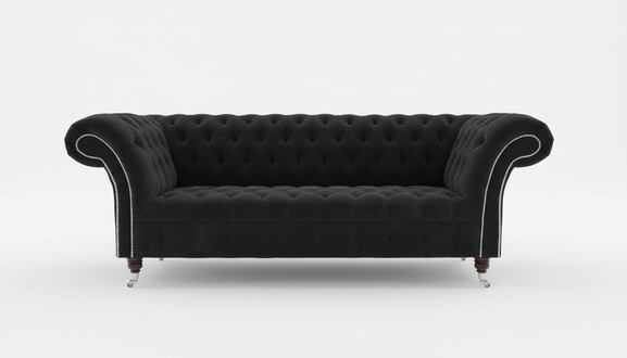 Chesterfield 3 Sitzer Textil Design Sofa Couch Polster Sofas Couchen