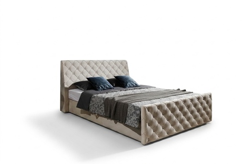 Chesterfield Bett Betten Leder 180x200cm Polster Ehe Design Leder Hotel