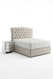 Chesterfield Bett Design Schlafzimmer Englisches Betten 160x200cm Textil