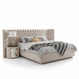 Chesterfield Bett Luxus Schlafzimmer Hotel Polster Betten mit Knöpfen