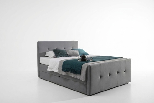Chesterfield Bett Schlafzimmer Betten Textil 180x200cm Samt Big Hotel Betten Neu