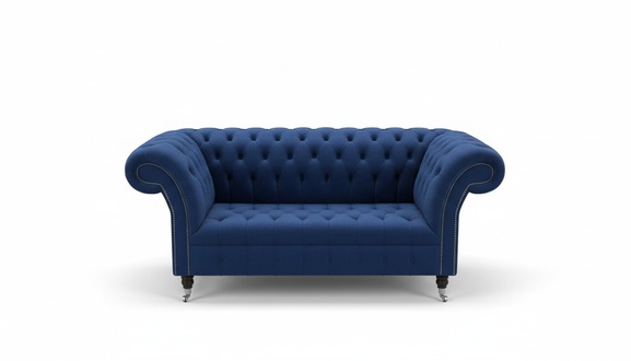 Chesterfield Big Textil Design Wohnzimmer Couch Sofa Polster 2 Sitz