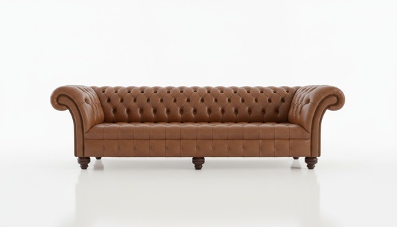 Chesterfield Braune Couch Sofa Polster 4 Sitzer Couchen Sitz Garnitur