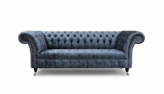 Chesterfield Couch Sofa Polster 3 Sitzer Couchen Sitz Garnitur Sofas Graue Neu