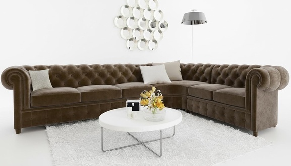 Chesterfield Couch Wohnlandschaft Ecksofa Garnitur Ecksofa Eckgarnitur