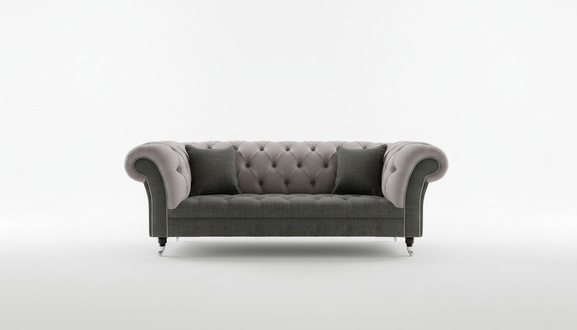 Chesterfield Design Luxus Polster Sofa Couch Sitz Garnitur Leder Textil Neu #127