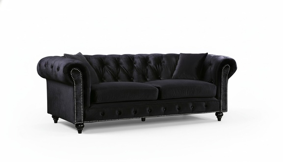 Chesterfield Design Luxus Polster Sofa Couch Sitz Garnitur Leder Textil Neu #125