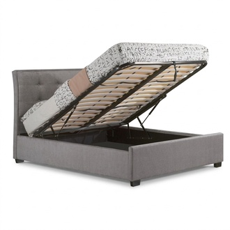 Chesterfield Design Polster Englisches Bett Doppelbett Grau Betten 160/180x200
