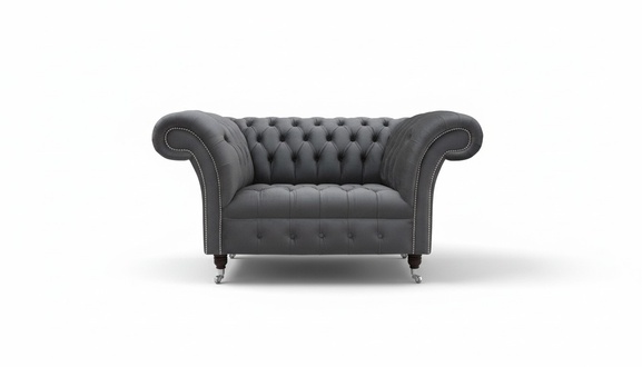 Chesterfield Design Sofa 1 Sitzer Couch Polster Luxus Klassische Textil