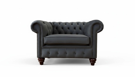 Chesterfield Design Sofa Sessel Couch Polster Luxus Textil 1 Sitzer
