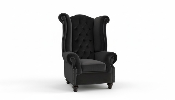 Chesterfield Design Sofa Sessel Couch Polster Textil Couchen 1Sitzer Ohrensessel
