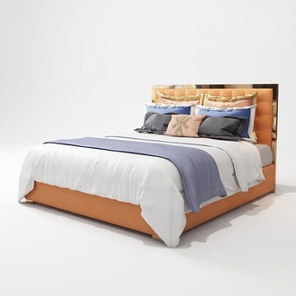 Chesterfield Designer Bett Leder Hotel Metall Betten Doppel Schlaf Zimmer