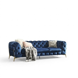 Chesterfield Edle Designer Couch Polster Stoff Textil Samt Sofa Luxus Couchen