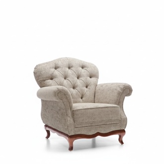 Chesterfield Einsitzer Sofa Sessel Couch Polster Sitzmöbel Stoff