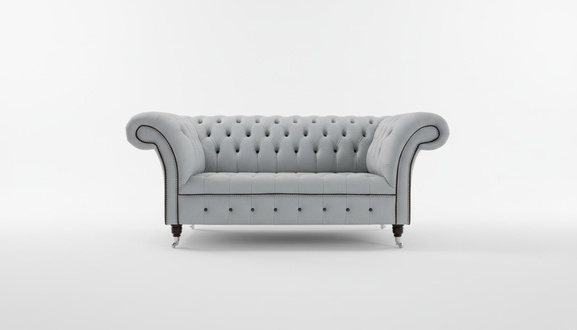 Chesterfield Ledersofa Couch Polster designer 2 Sitzer Sofas Couchen