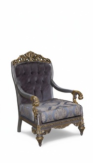 Chesterfield Lila Sessel 1 Sitzer Design Luxus Wohnzimmer Polster Neu