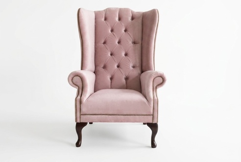 Chesterfield Ohrensessel Einsitzer Sofa Couch Relax Polster Samt Leder