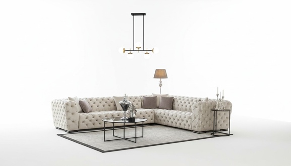 Chesterfield Polstersofa Sofa Ecksofa Garnitur Polster Luxus Ecke Sofas Neu