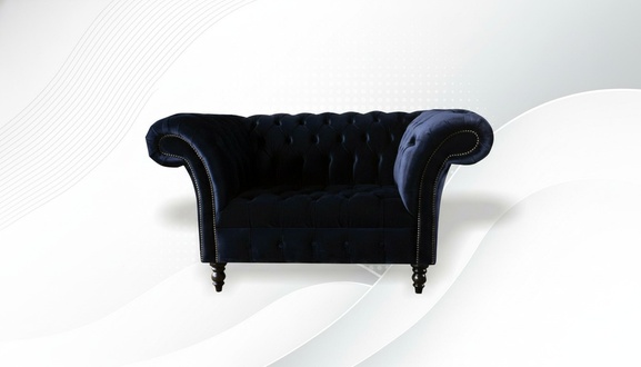 Chesterfield Relax Club Sessel Lounge Sofa 1 Sitzer Stuhl Polster Stoff Couch