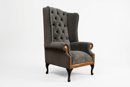 Chesterfield Samt Sessel Sofa Polster Sofas Design Luxus Couch Relax