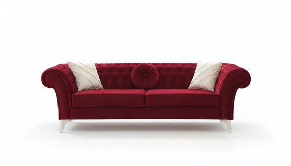 Chesterfield Samt Sofa 4 Sitzer Designer Couchen Couch Stoff Polster