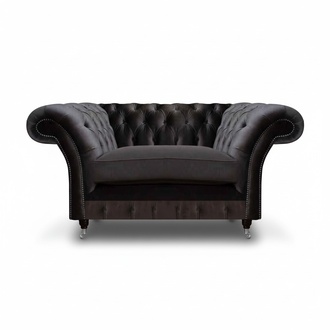 Chesterfield Schwarzer Polstersessel Luxus Sitzmöbel Moderner 1-Sitzer