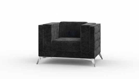 Chesterfield Sessel Couch 1 Sitzer Sofa Textil Stoff Couchen Polster Neu