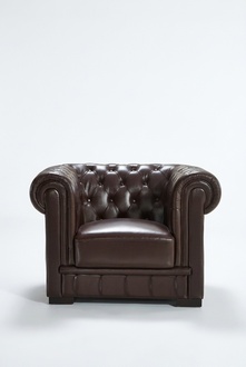 Chesterfield Sessel Fernseh Couch 1 Sitzer Sofa Leder Couchen Polster