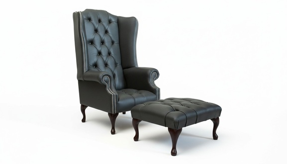 Chesterfield Sessel Fernseh Couch 1Sitzer Sofa Textil Stoff Couchen Polster